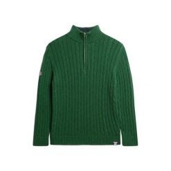 Kurtka rugby z dzianiny z kołnierzem dla kobiet Superdry. Zielone swetry klasyczne damskie Superdry, na zimę, z dzianiny, bez kołnierzyka. Za 376.00 zł.