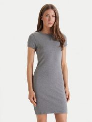 Calvin Klein Jeans Sukienka codzienna LV047B266G Szary Slim Fit. Szare sukienki damskie Calvin Klein Jeans, bez wzorów, z bawełny, bez ramiączek. Za 229.99 zł.