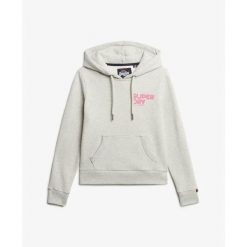 Damska bluza z kapturem w tęczowe paski Superdry. Szare bluzy damskie Superdry, uniwersalny, bez wzorów, z kapturem. Za 306.00 zł.