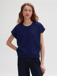 OPUS Bluza w kolorze granatowym rozmiar: 36. Niebieskie bluzy damskie Opus, bez wzorów, bez kaptura. Za 43.88 zł.