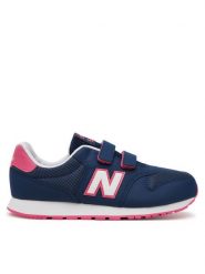 New Balance Sneakersy GV500VP1 Niebieski. Niebieskie buty sportowe dziewczęce New Balance, z materiału, bez zapięcia. Za 169.99 zł.