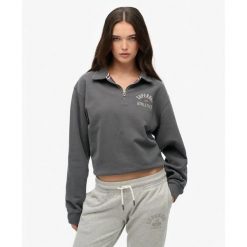 Damska bluza rozpinana z zamkiem 1/4 Superdry Athletic. Brązowe bluzy damskie Superdry, na zimę, bez wzorów, bez kaptura. Za 288.40 zł.