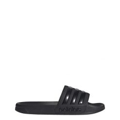 Klapki basenowe Adilette Shower Slides. Czarne klapki damskie Adidas, bez wzorów, bez obcasa, bez zapięcia. Za 119.00 zł.
