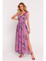 Made of emotion Sukienka w kolorze fioletowym rozmiar: S. Różowe sukienki damskie Made Of Emotion, bez wzorów, bez ramiączek. Za 329.99 zł.