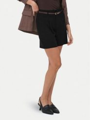 ONLY Szorty materiałowe Siesta 15367413 Czarny Regular Fit. Czarne szorty damskie Only, bez wzorów, z materiału. Za 149.99 zł.