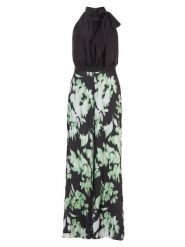SWING Kombinezon w kolorze czarno-zielonym rozmiar: 44. Czarne kombinezony damskie Swing, bez wzorów, bez kołnierzyka, bez ramiączek. Za 269.95 zł.