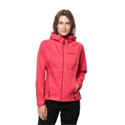 Damska kurtka wodoodporna Jack Wolfskin Tasman Cloud. Czerwone kurtki damskie Jack Wolfskin, l, bez wzorów, bez kaptura. Za 587.20 zł.