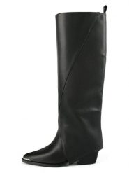 Loft37 Skórzane kozaki "Make It Right" w kolorze czarnym rozmiar: 38. Czarne kozaki damskie loft37, na zimę, bez obcasa, bez zapięcia. Za 786.95 zł.