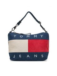 Tommy Jeans Torebka Tjw Archive Denim Shoulder Bag AW0AW18213 Niebieski. Niebieskie torebki klasyczne damskie Tommy Jeans, z denimu, bez dodatków. Za 379.99 zł.