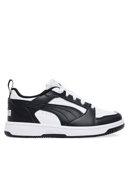 Puma Sneakersy Rebound V6 Lo PS 393834 01 Biały. Białe buty sportowe chłopięce Puma, ze skóry, bez zapięcia. Za 139.99 zł.