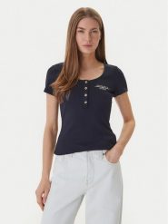 Guess T-Shirt GUESS x NORTH SAILS W6GP01 K2658 Granatowy Regular Fit. Niebieskie t-shirty damskie Guess, l, z aplikacjami, z syntetyku, bez kołnierzyka. Za 279.99 zł.