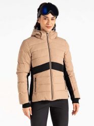 Dare 2b Kurtka narciarska "Glacial" w kolorze beżowym rozmiar: 38. Brązowe kurtki sportowe damskie Dare 2b, bez wzorów, bez kaptura. Za 342.60 zł.