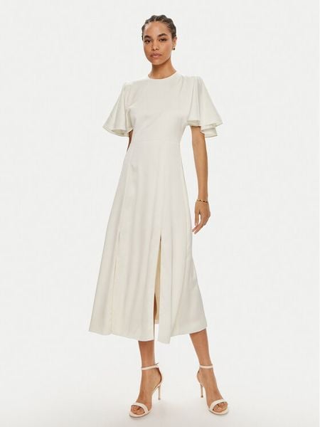 ROTATE Sukienka koktajlowa 112167857 Écru Regular Fit. Sukienki damskie ROTATE, bez wzorów, z syntetyku, wizytowe, bez ramiączek. Za 1,179.00 zł.