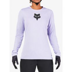 Bluza rowerowa damska Fox Ranger LS Jersey Fox Head. Fioletowe bluzy damskie FOX, bez wzorów, z jersey, bez kaptura. Za 221.99 zł.