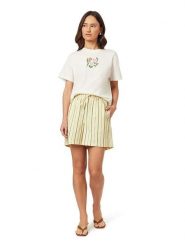 Scotch & Soda Koszulka w kolorze kremowym rozmiar: M. Brązowe bluzki damskie Scotch & Soda, m, bez wzorów, z bawełny, bez kołnierzyka, bez ramiączek. Za 113.90 zł.