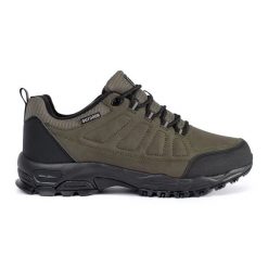 Zielone buty trekkingowe damskie DK. Zielone obuwie trekkingowe damskie ze skóry ekologicznej, bez zapięcia. Za 181.89 zł.