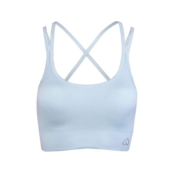 Bezszwowy Stanik Sportowy Shape Up BeShaped. Niebieskie biustonosze sportowe damskie BESHAPED, bez wzorów, z nylonu. Za 179.00 zł.