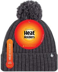 Damska czapka zimowa z uchwytami termicznymi Arden Charcoal Grey. Szare czapki damskie HEAT HOLDERS, na zimę, z aplikacjami, z materiału. Za 148.99 zł.