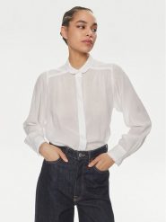 Lee Koszula Shirred 112351208 Biały Relaxed Fit. Białe koszule damskie Lee, m, bez wzorów, z bawełny, bez kołnierzyka, bez ramiączek. Za 209.99 zł.