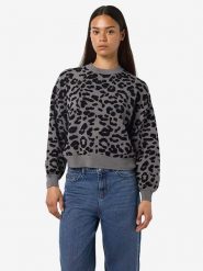 Noisy may Sweter w kolorze szaro-czarnym rozmiar: S. Czarne swetry klasyczne damskie Noisy may, s, ze splotem, bez kołnierzyka. Za 91.56 zł.