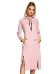 Made of emotion Sukienka w kolorze jasnoróżowym rozmiar: S. Różowe sukienki damskie Made Of Emotion, bez wzorów, bez ramiączek. Za 218.95 zł.