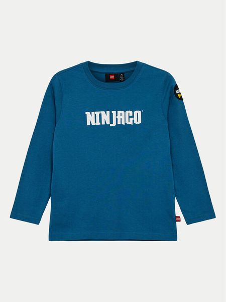 LEGO Bluzka Ninjago 12011275 Niebieski Regular Fit. Niebieskie t-shirty i koszulki chłopięce LEGO, bez wzorów, z bawełny, bez kołnierzyka, bez ramiączek. Za 69.99 zł.