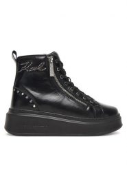 KARL LAGERFELD Sneakersy KL63534 Czarny. Czarne obuwie sportowe damskie KARL LAGERFELD, ze skóry, bez zapięcia. Za 789.99 zł.