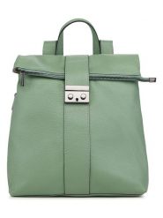 ORE10 Skórzany plecak "Estro" w kolorze jasnozielonym - 33 x 38 x 14 cm rozmiar: onesize. Zielone plecaki ORE10, bez wzorów, z materiału. Za 304.99 zł.