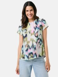 Gerry Weber Bluzka ze wzorem rozmiar: 36. Bluzki damskie Gerry Weber, s, bez wzorów, z wiskozy, klasyczne, bez kołnierzyka, bez ramiączek. Za 92.21 zł.