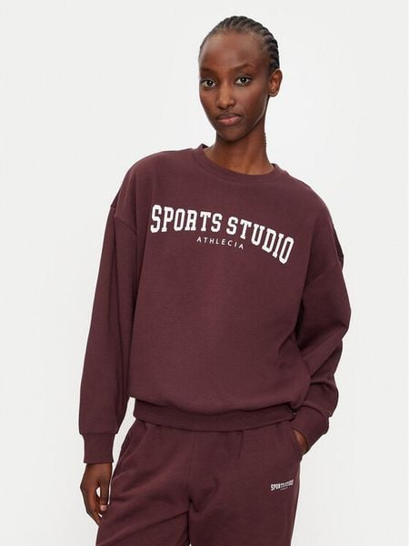 Athlecia Bluza Giannis W Crew Neck EA243363 Bordowy Regular Fit. Czerwone bluzy damskie Athlecia, bez wzorów, z bawełny, bez kaptura. Za 139.99 zł.