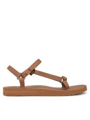 Teva Sandały Original Universal Slim 1150110 Brązowy. Brązowe sandały damskie Teva, bez wzorów, z materiału, bez obcasa, bez zapięcia. Za 299.99 zł.
