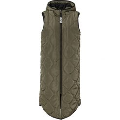Kamizelka pikowana. Czarne kamizelki damskie bonprix, bez wzorów, z kapturem. Za 179.99 zł.