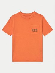 Guess T-Shirt L5RI30 K8HM4 Pomarańczowy Regular Fit. Brązowe t-shirty i koszulki chłopięce Guess, z aplikacjami, z bawełny, bez kołnierzyka, bez ramiączek. Za 79.99 zł.