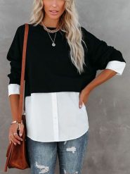 Milan Kiss Bluza w kolorze biało-czarnym rozmiar: M. Białe bluzy damskie Milan Kiss, m, z aplikacjami, bez kaptura. Za 127.35 zł.