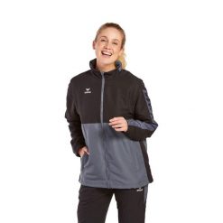 Kurtka Erima Six Wings. Czarne kurtki damskie Erima, bez wzorów, z polaru, z kapturem. Za 298.00 zł.