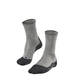 Skarpetki damskie Falke TK2 Wool Silk. Szare skarpetki damskie Falke, bez wzorów, z elastanu. Za 186.00 zł.