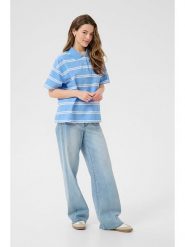 Kaffe Koszulka polo w kolorze błękitnym rozmiar: XL. Niebieskie koszulki damskie Kaffe, xl, bez wzorów, z bawełny, bez kołnierzyka, bez ramiączek. Za 74.46 zł.