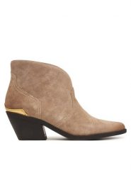 Liu Jo Kowbojki Austin 03 SF6063 PX002 Beżowy. Brązowe botki damskie Liu Jo, ze skóry, bez obcasa, na słupku, bez zapięcia. Za 789.99 zł.