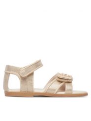 Mayoral Sandały 41737.22 Złoty. Żółte sandały dziewczęce Mayoral, ze skóry, bez obcasa, bez zapięcia. Za 189.99 zł.