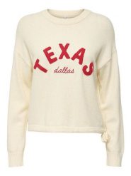 ONLY Sweter w kolorze kremowym rozmiar: XL. Brązowe swetry klasyczne damskie Only, xl, ze splotem, bez kołnierzyka. Za 122.38 zł.