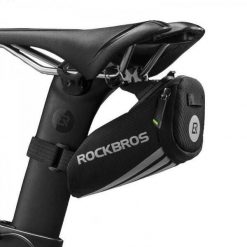 Sakwa pod siodełko rowerowe Rockbros C28BK (0,6l). Czarne torebki klasyczne damskie ROCKBROS, bez dodatków. Za 42.00 zł.