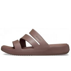 Crocs Sandały Getaway Strappy W Damskie. Brązowe sandały damskie Crocs, bez wzorów, bez obcasa, bez zapięcia. Za 180.40 zł.