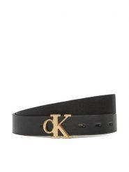 Calvin Klein Pasek Damski Monogram Plaque Buckle 25Mm Rev LV04K7005G Czarny. Czarne paski damskie Calvin Klein, bez wzorów, ze skóry. Za 209.99 zł.