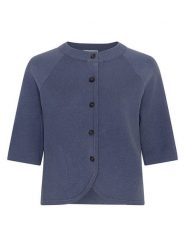 MOSS COPENHAGEN Kardigan "Aubree East" w kolorze niebieskim rozmiar: M/L. Niebieskie kardigany damskie Moss Copenhagen, l, bez wzorów, ze splotem. Za 153.34 zł.