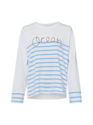 Marc Cain Bluza Kobiety Bawełna biały, 44. Białe bluzy damskie Marc Cain, bez wzorów, z bawełny, bez kaptura. Za 849.95 zł.