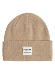 MOSS COPENHAGEN Czapka beanie "Mojo" w kolorze beżowym rozmiar: onesize. Brązowe czapki damskie Moss Copenhagen, bez wzorów, ze skóry. Za 92.21 zł.