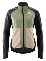 Gonso Softshellowa kurtka kolarska "Trail" w kolorze czarno-zielono-beżowym rozmiar: 36. Brązowe kurtki sportowe damskie Gonso, bez wzorów, bez kaptura. Za 259.13 zł.