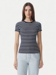 Tommy Jeans T-Shirt DW0DW17383 Granatowy Regular Fit. Niebieskie t-shirty damskie Tommy Jeans, s, bez wzorów, z bawełny, bez kołnierzyka. Za 149.99 zł.