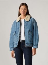Levi's Kurtka dżinsowa w kolorze błękitnym rozmiar: M. Niebieskie kurtki damskie Levi's, m, bez wzorów, z bawełny, bez kaptura. Za 323.50 zł.