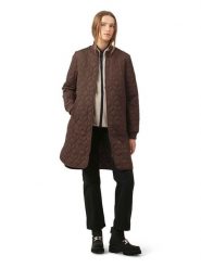 Ilse Jacobsen Płaszcz pikowany w kolorze ciemnobrązowym rozmiar: 34. Brązowe płaszcze damskie Ilse Jacobsen, bez wzorów, bez kaptura. Za 232.78 zł.